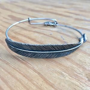 Alex & Ani Silver Feather Wrap Bracelet